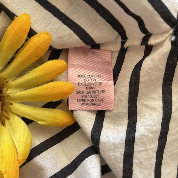 🌺 CALYPSO ST. BARTH; Luxury, Embroidered, Black/White Striped Beach Cover-Up L! - Picture 10 of 12